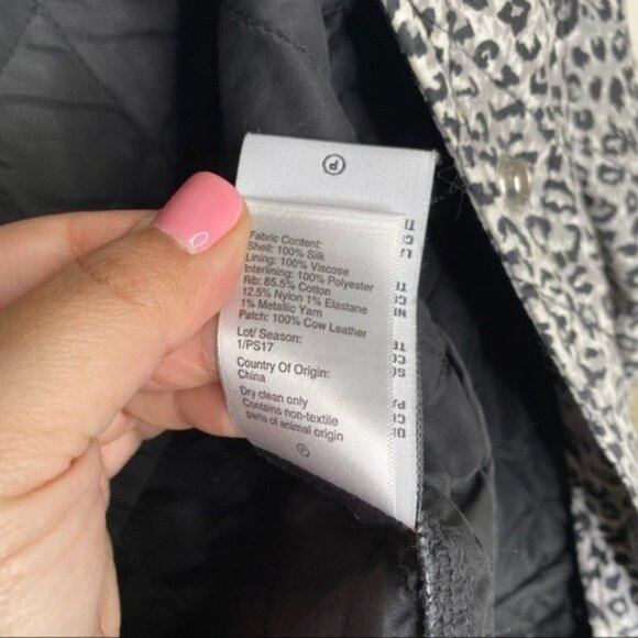 R13 Grey Leopard Shrunken Roadie Jacket in Enzyme Stone Wash - Picture 7 of 13